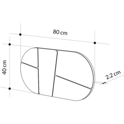 Decortie Otis Abstract Line Design White Mirror 80 x 40cm - Size: 40 x 80cm - Wilko - thumbnail 7