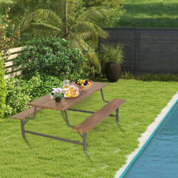 Costway 6 Seater Acacia Wood Picnic Table Bench Set 180cm - n/a - Wilko - thumbnail 4