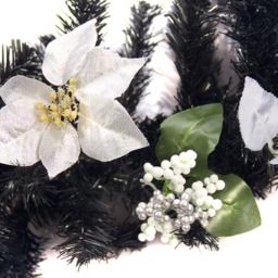 Best Artificial Black and Silver Christmas Garland 270cm - Wilko - thumbnail 6