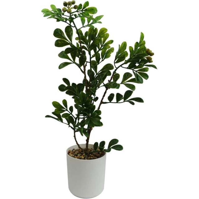 Leaf Aglaia Odorata Bonsai Ficus Artificial Tree 45cm - Size: 45 x 20 x 10cm - Green - Wilko - image 1