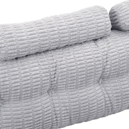 Living and Home Greyish Blue Wedge Headboard Pillow with 2 Backrest Support Cushion 67 x 180cm - Size: 60 x 180 x 20cm - Greyish-Blue - Wilko - thumbnail 4