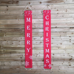 Samuel Alexander Merry Christmas Greeting Fabric Banner 2m - Size: 27 x 45 x 6cm - Red - Wilko - thumbnail 3