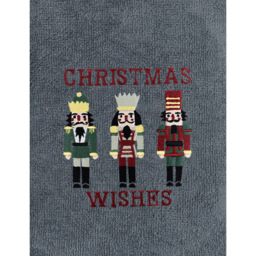 Noel Square Nutcracker Grey Hand Towel 2 Pack - Size: 66 x 41 x 1cm - Wilko - thumbnail 4