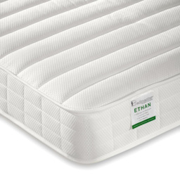Ethan Small Double Quilted Low Profile Coil Sprung Mattress - White - Bedmaster - Wilko - thumbnail 3