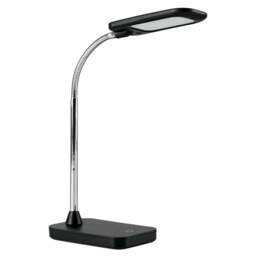 ValueLights Polaris Gloss Black Desk Table Lamp - Size: 54 x 10 x 16cm - Wilko