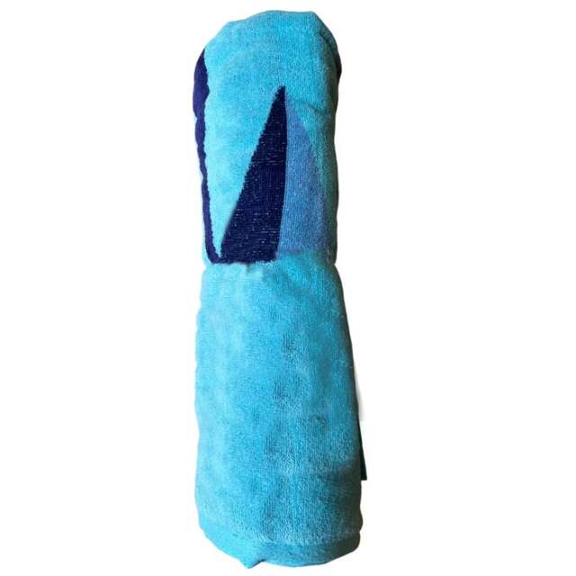 Eco Tex Recycled Cotton Blue Surfboard Beach Towel - Size: 180 x 95cm - Wilko - image 1