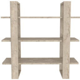 Decorotika Suno 3 Shelf Traverter Wall Mounted Display Unit - Size: 90 x 90 x 25.6cm - Cream - Wilko - thumbnail 3