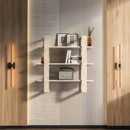 Decorotika Suno 3 Shelf Traverter Wall Mounted Display Unit - Size: 90 x 90 x 25.6cm - Cream - Wilko - thumbnail 7