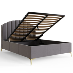 GFW Pettine End Lift Double Grey Ottoman Bed - Wilko - thumbnail 4