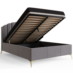 GFW Pettine End Lift Double Grey Ottoman Bed - Wilko - thumbnail 5