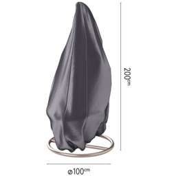 Platinum AeroCover Round Hanging Chair 200 x 100cm - Size: 200 x 100 x 100cm - Grey - Wilko - thumbnail 7