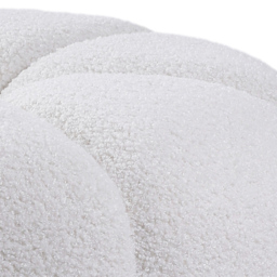 Living and Home White Round Teddy Fabric Footstool - Wilko - thumbnail 6