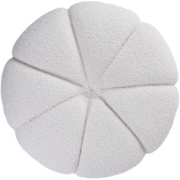 Living and Home White Round Teddy Fabric Footstool - Wilko - thumbnail 4