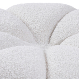 Living and Home White Round Teddy Fabric Footstool - Wilko - thumbnail 5