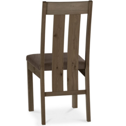 Bentley Designs Turin Set of 2 Dark Oak Old West Vintage Slatted Back Chair - Size: 98 x 47 x 58cm - Brown - Wilko - thumbnail 5