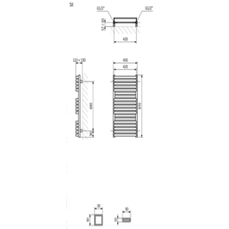 Terma Quadrus Bold 1811BTU Metallic Black Heated Towel Rail 870 x 450mm - Size: 87 x 45 x 12.2cm - Wilko - thumbnail 7