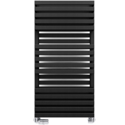Terma Quadrus Bold 1811BTU Metallic Black Heated Towel Rail 870 x 450mm - Size: 87 x 45 x 12.2cm - Wilko