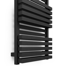 Terma Quadrus Bold 1811BTU Metallic Black Heated Towel Rail 870 x 450mm - Size: 87 x 45 x 12.2cm - Wilko - thumbnail 4