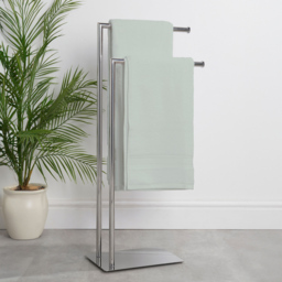 Polished Dual Towel Rail Chrome - Wilko - thumbnail 3