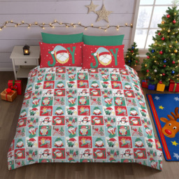 Velosso King Size Multicolour Gonks Advent Duvet Set - Wilko - thumbnail 4
