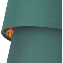 Happy Homewares Forest Green Cotton Shiny Copper Inner Double Tier Pendant Shade - Size: 18 x 25 x 25cm - Wilko - thumbnail 5