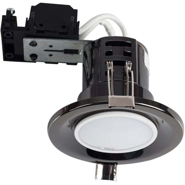 ValueLights Black Chrome Cool White LED Ceiling Downlight 6 Pack - Wilko - image 1