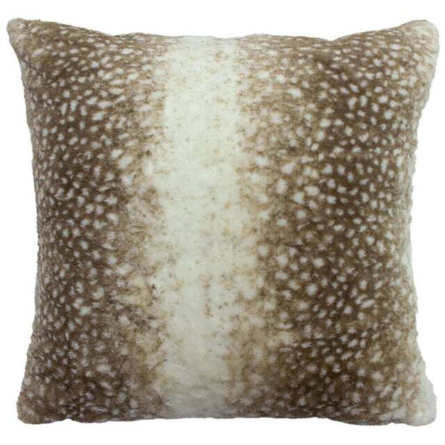 Paoletti Fawn Multicolour Faux Fur Cushion - Size: 50 x 50 cm - Wilko - image 1