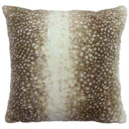 Paoletti Fawn Multicolour Faux Fur Cushion - Size: 50 x 50 cm - Wilko