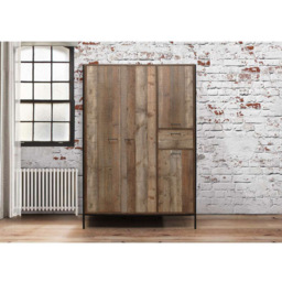 Urban 4 Door Single Drawer Brown Wardrobe - Size: 4 Door, Single Drawer - Birlea - Wilko - thumbnail 3