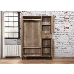 Urban 4 Door Single Drawer Brown Wardrobe - Size: 4 Door, Single Drawer - Birlea - Wilko - thumbnail 4