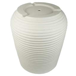 Leaf Mikos White Ridged Composite Planter 46 x 40cm - Size: 46 x 40 x 40cm - Wilko - thumbnail 6