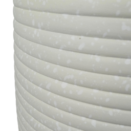 Leaf Mikos White Ridged Composite Planter 46 x 40cm - Size: 46 x 40 x 40cm - Wilko - thumbnail 5