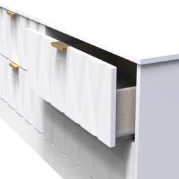Crowndale Las Vegas 4 Drawer White Matt Chest of Drawer Ready Assembled - Wilko - thumbnail 7