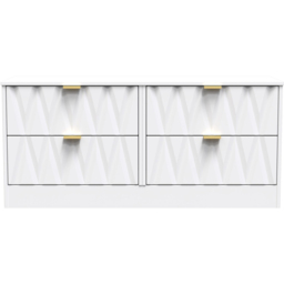 Crowndale Las Vegas 4 Drawer White Matt Chest of Drawer Ready Assembled - Wilko - thumbnail 4