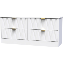 Crowndale Las Vegas 4 Drawer White Matt Chest of Drawer Ready Assembled - Wilko - thumbnail 3