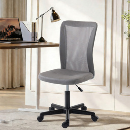 Vinsetto Grey Adjustable Armless Swivel Office Chair - Size: 97 x 43 x 54cm - Wilko - thumbnail 4