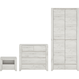 Florence Angel White 3 Piece Bedroom Furniture Set - Furniture To Go - Wilko - thumbnail 3