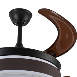 Living and Home Brown Round Ceiling Fan with Light and Remote - Size: 35 x 107 x 107cm - Wilko - thumbnail 7