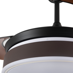 Living and Home Brown Round Ceiling Fan with Light and Remote - Size: 35 x 107 x 107cm - Wilko - thumbnail 5