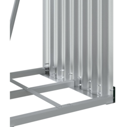 vidaXL Brown Galvanised Steel Firewood Log Holder 170 x 40 x 45cm - Wilko - thumbnail 6