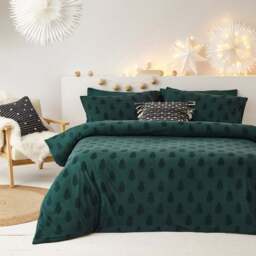 Tufted Tree Double Pine Green Duvet Set - furn. - Wilko - thumbnail 1