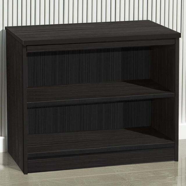 R White Cabinets 2 Shelf Black Desk Height Wide Bookcase - Size: 72.8 x 85 x 54cm - Wilko - image 1