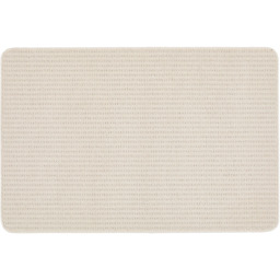 My Mat Ivory Sculptured Waffle Texture Washable Rug 80 x 120cm - Cream - Wilko