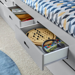 Veera Single Grey Guest Bed and Trundle with Pocket Mattresses - Bedmaster - Wilko - thumbnail 6