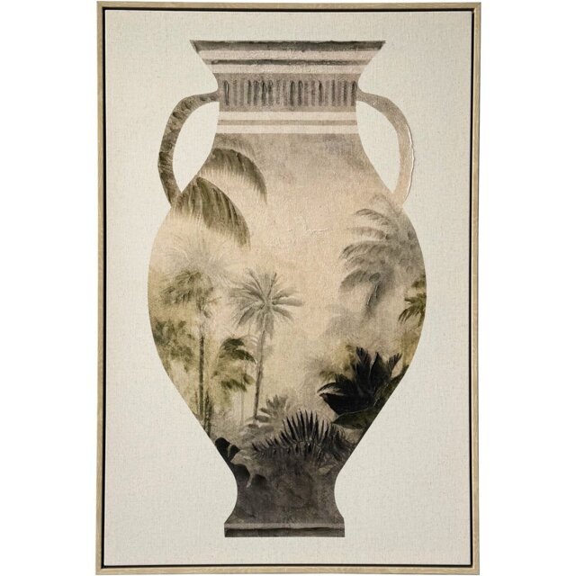 Botanical Vase Silhouette Framed Art Natural - Wilko - image 1