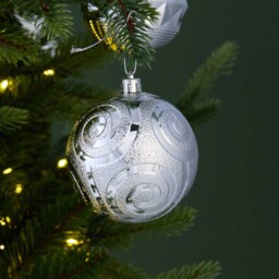 Pack of 20 Silver Baubles - Silver - Angel Whispers - Wilko - thumbnail 3