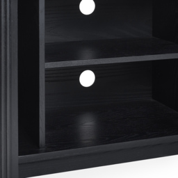 Julian Bowen Louis 2 Door 2 Shelf Black Fluted TV Unit - Size: 53 x 140 x 40cm - Wilko - thumbnail 7
