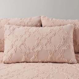 Intimates Ophelia Double Tufted Blush Duvet Set - Pink - Wilko - thumbnail 3