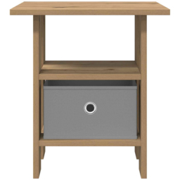 vidaXL Single Drawer Single Shelf Artisan Oak Wooden Bedside Table - Brown - Wilko - thumbnail 5