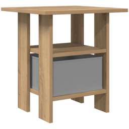 vidaXL Single Drawer Single Shelf Artisan Oak Wooden Bedside Table - Brown - Wilko - thumbnail 7